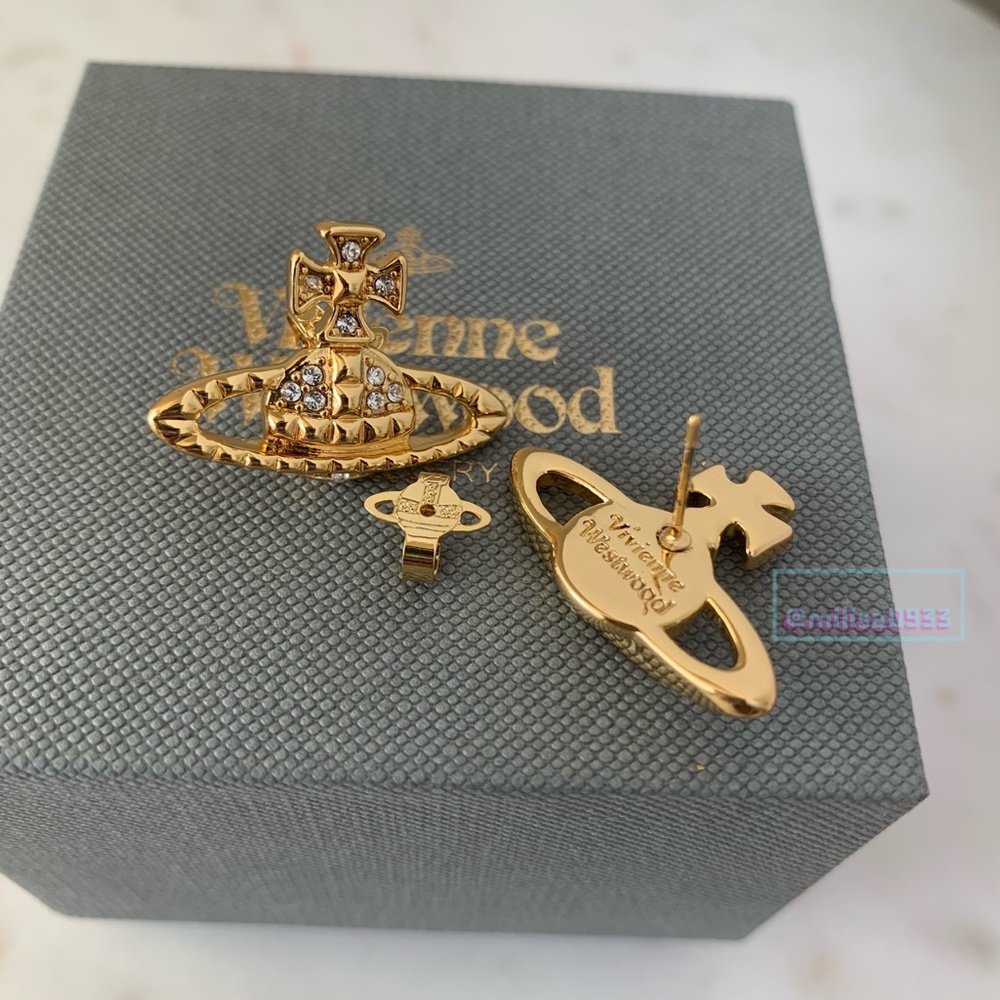 Vivienne Westwood gold orb classic earrings - Picture 2 of 4